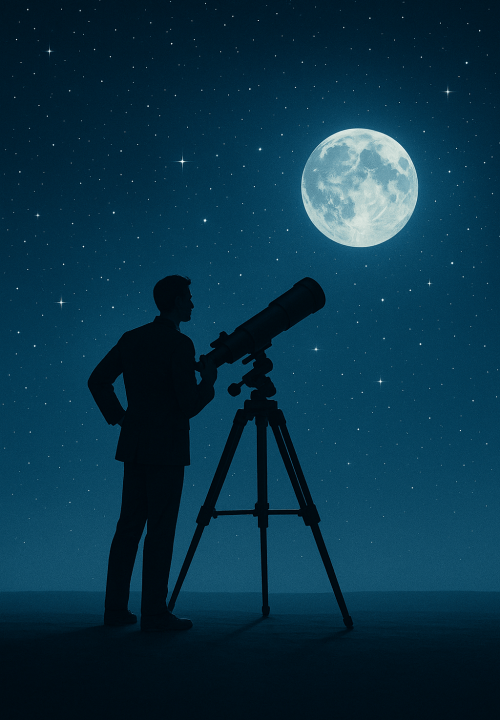 Fawens stargazing in the night sky